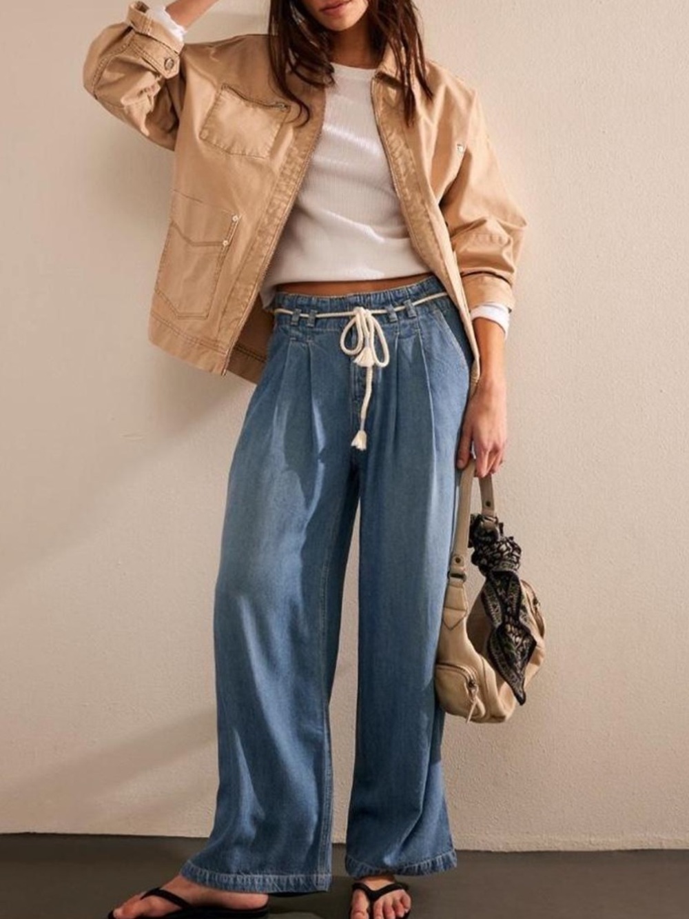 we the free Dakota cinched pull on jeans